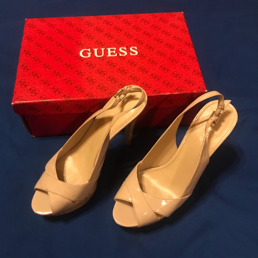 Patten Leather Cork Heel SlingBacks